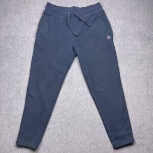 champion‎ sweatpants blue tapered leg drawstring large